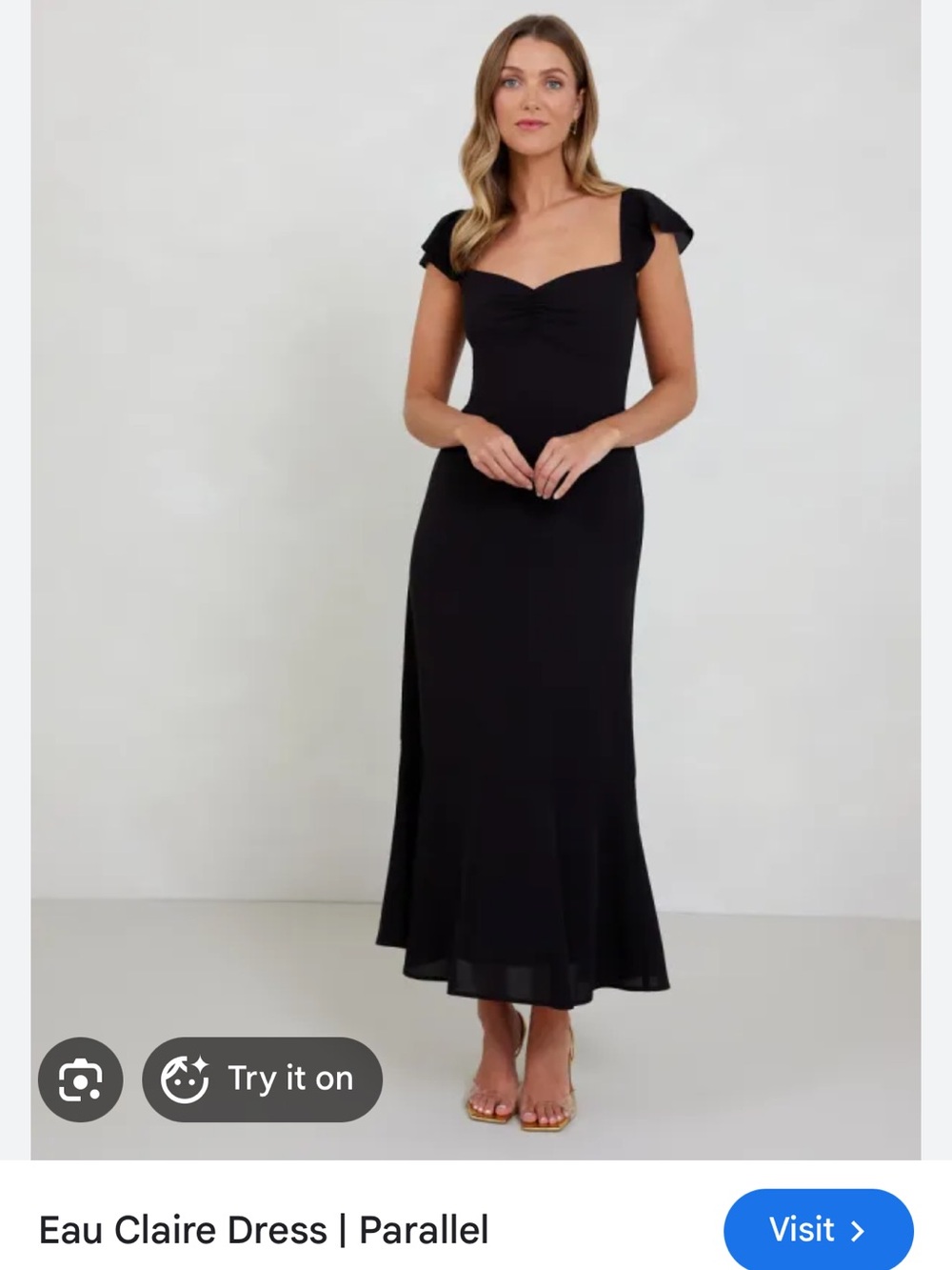 Park & Fifth Black Maxi Dress with Sweetheart Neckline
